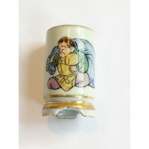 Kutani Vintage Lucky Gods Hand Painted 2" Cup